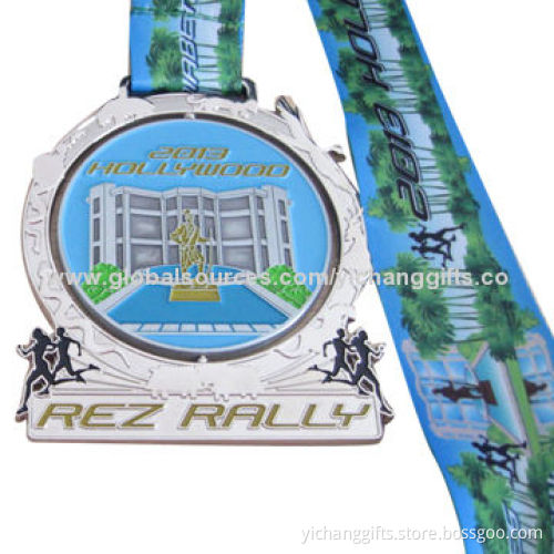 Sports Medal, Soft Enamel or Enamel, Customized Designs Accepted, Lanyard/Ribbon with Your Logo